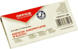 Notes samoprzylepny (karteczki) Office Products żółty 100k [mm:] 51x38 (14047411-06)