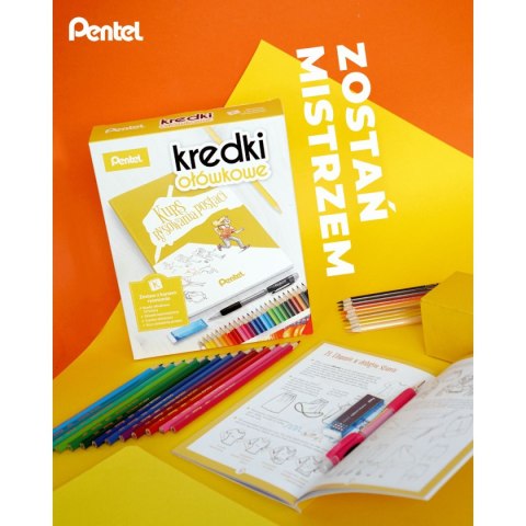 Zestaw pastele Pentel PTS15/BN15 pastele + długopis żelowy Zestaw pastele Pentel PTS15/BN15 pastele + długopis żelowy