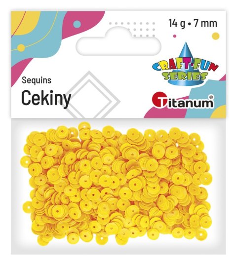 Cekiny Titanum Craft-Fun Series Okrągłe pastelowe żółte Cekiny Titanum Craft-Fun Series Okrągłe pastelowe żółte