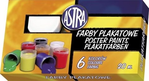 Farby plakatowe Astra kolor: mix 20ml 6 kolor. (301109001) Farby plakatowe Astra kolor: mix 20ml 6 kolor. (301109001)