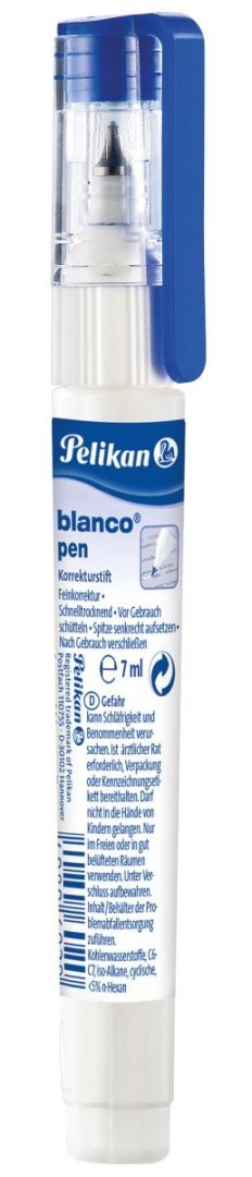 Korektor w długopisie (piórze) Blanco 7ml 300933 7ml Pelikan (300001138)