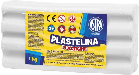 Plastelina Astra 1 kol. biała 1000g Plastelina Astra 1 kol. biała 1000g