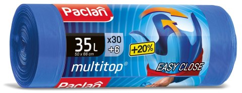 Worki na śmieci Paclan 35L kolor: niebieski 35L 36 szt Worki na śmieci Paclan 35L kolor: niebieski 35L 36 szt