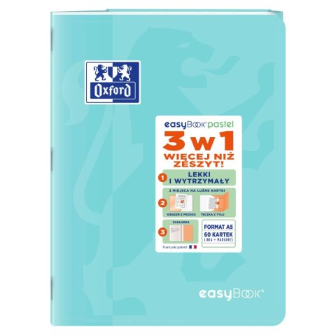 Zeszyt EASYBOOK PASTEL A5 60k. 90g linia Oxford (400161236) Zeszyt EASYBOOK PASTEL A5 60k. 90g linia Oxford (400161236)