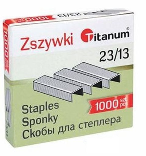 Zszywki 23/13 Titanum 1000 szt Zszywki 23/13 Titanum 1000 szt