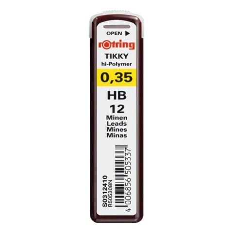 Wkład do ołówka (grafit) Rotring HB 0,3mm Wkład do ołówka (grafit) Rotring HB 0,3mm