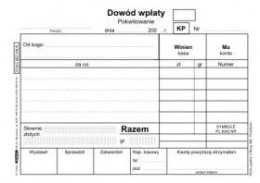 Druk samokopiujący Stolgraf KP dowód wpłaty A6 100k. (K1)