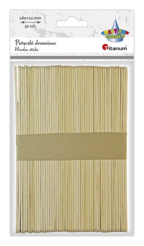 Ozdoba drewniana Titanum Craft-Fun Series Patyczki naturalne 10x160mm (21WL002) Ozdoba drewniana Titanum Craft-Fun Series Patyczki naturalne 10x160mm (21WL002)
