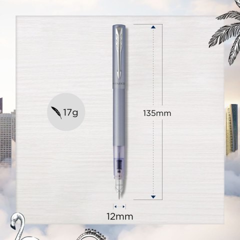 Ekskluzywne pióro tłoczkowe Parker VECTOR XL M silver (2159745) Ekskluzywne pióro tłoczkowe Parker VECTOR XL M silver (2159745)