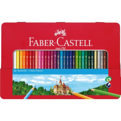Kredki ołówkowe Faber-Castell zamek 36 kol. (115886 FC) Kredki ołówkowe Faber-Castell zamek 36 kol. (115886 FC)