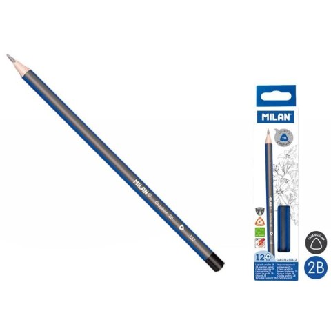 Ołówek Milan trójkątny 2B (071230412) Ołówek Milan trójkątny 2B (071230412)