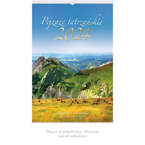 Kalendarz ścienny PEJZAŻE TATRZAŃSKIE 13-planszowe 2024 320mm x 470mm Lucrum (RW05) Kalendarz ścienny PEJZAŻE TATRZAŃSKIE 13-planszowe 2024 320mm x 470mm Lucrum (RW05)