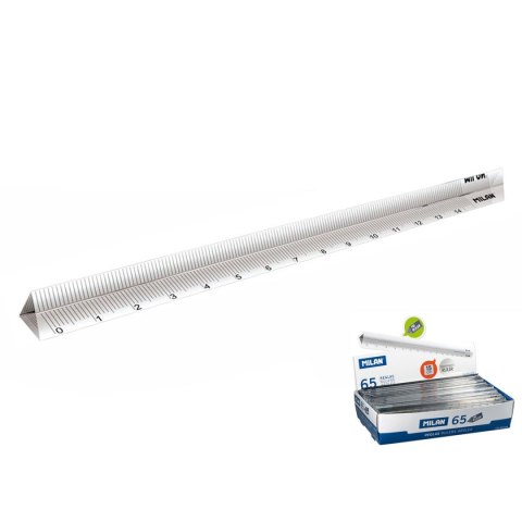 Linijka Milan plastikowa trójkątna 15 cm (351165) Linijka Milan plastikowa trójkątna 15 cm (351165)