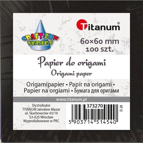 Origami Titanum Craft-Fun Series papier kwadratowy 4x4cm (D-20) Origami Titanum Craft-Fun Series papier kwadratowy 4x4cm (D-20)