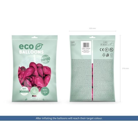Balon gumowy Partydeco Metalizowane Eco Balloons fuksja 260mm (ECO26M-080) Balon gumowy Partydeco Metalizowane Eco Balloons fuksja 260mm (ECO26M-080)