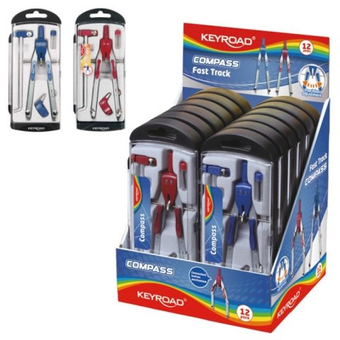 Cyrkiel Keyroad metalowy 4 el. (KR971412) Cyrkiel Keyroad metalowy 4 el. (KR971412)