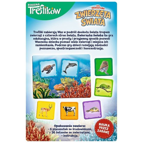 Gra edukacyjna Trefl Zwierzęta świata - Rodzina Treflików (02337) Gra edukacyjna Trefl Zwierzęta świata - Rodzina Treflików (02337)