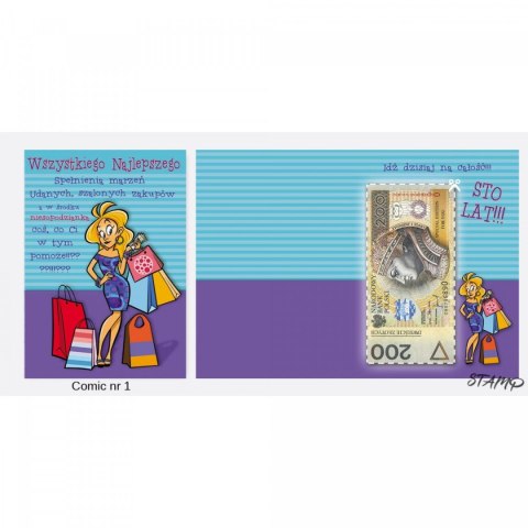 Kartka składana Ev-corp Comic Urodzinowy dla dziewczyny B6 (STKC-001) Kartka składana Ev-corp Comic Urodzinowy dla dziewczyny B6 (STKC-001)