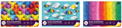 Blok rysunkowy Interdruk A4 kolorowy 80g 10k (BLRK10B) Blok rysunkowy Interdruk A4 kolorowy 80g 10k (BLRK10B)