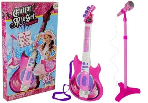 Gitara Lean Z Mikrofonem Gwiazda Rocka Dźwięk (7822) Gitara Lean Z Mikrofonem Gwiazda Rocka Dźwięk (7822)