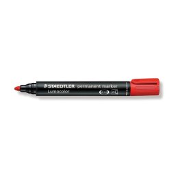 Marker permanentny Staedtler czerwony 5,5-7mm okrągła końcówka