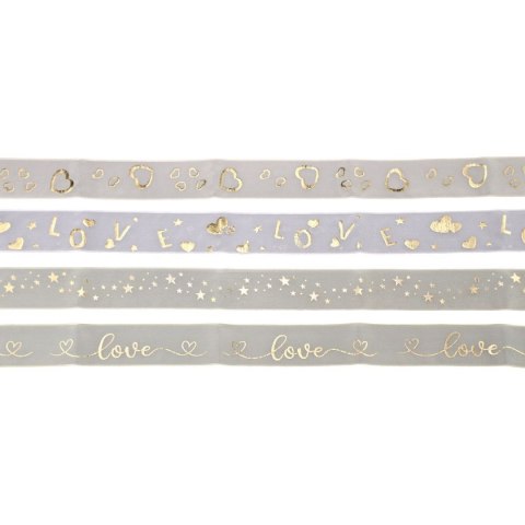 Wstążka Craft-Fun Series organza nadruk 26x1 [mm x m] mix Titanum (BR231745)