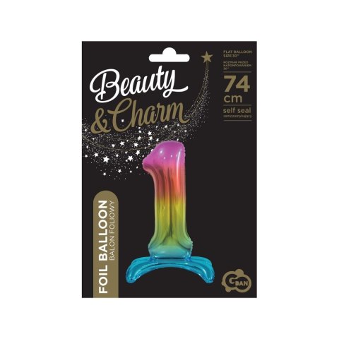 Balon gumowy Godan Beauty&Charm cyfra stojąca tęczowa mix 30cal (BC-AST1) Balon gumowy Godan Beauty&Charm cyfra stojąca tęczowa mix 30cal (BC-AST1)