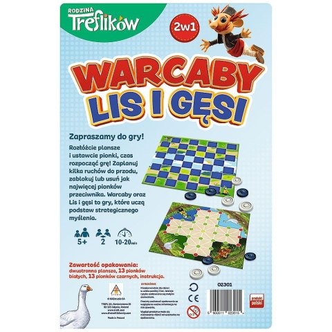 Gra planszowa Rodzina Treflików Rodzina Treflików Warcaby, lis i gęsi Trefl (02301) Gra planszowa Rodzina Treflików Rodzina Treflików Warcaby, lis i gęsi Trefl (02301)