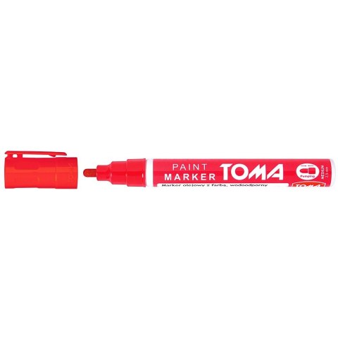 Marker olejowy Toma czerwony 2,5mm okrągła końcówka (TO-440 2 2) Marker olejowy Toma czerwony 2,5mm okrągła końcówka (TO-440 2 2)