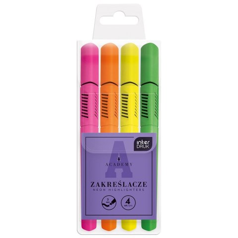 Zakreślacz Interdruk neonowe 5902277350022 mix 1,0-3,0mm (4KOL) Zakreślacz Interdruk neonowe 5902277350022 mix 1,0-3,0mm (4KOL)