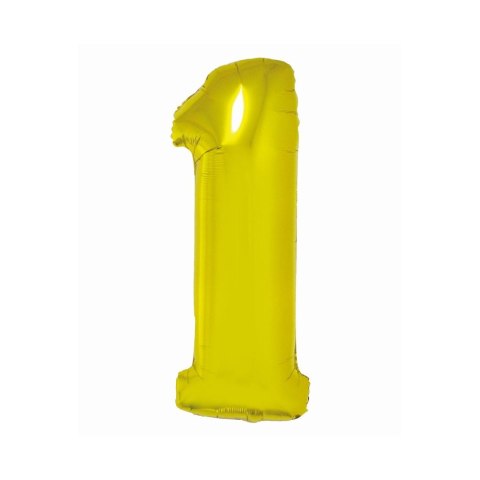 Balon foliowy Godan Smart cyfra 1 złota 76cm (CH-SZLI) Balon foliowy Godan Smart cyfra 1 złota 76cm (CH-SZLI)