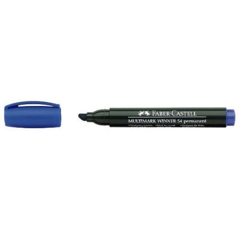 Marker permanentny niebieski ścięta końcówka Marker permanentny niebieski ścięta końcówka
