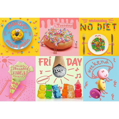 Puzzle Słodki tydzień Neon Color Line 1000 el. Trefl (10580)