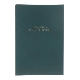 Teczka do podpisu Barbara A4 zielony 8k. tektura pokryta folią (1822202)