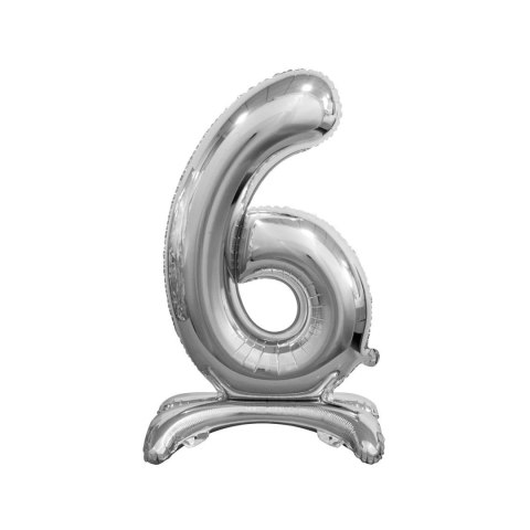 Balon gumowy Godan Beauty&Charm cyfra stojąca srebrna srebrny 30cal (BC-ASS6) Balon gumowy Godan Beauty&Charm cyfra stojąca srebrna srebrny 30cal (BC-ASS6)