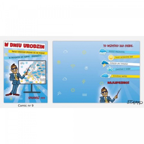 Kartka składana Ev-corp Comic Urodzinowy dla chłopaka B6 (STKC-009) Kartka składana Ev-corp Comic Urodzinowy dla chłopaka B6 (STKC-009)