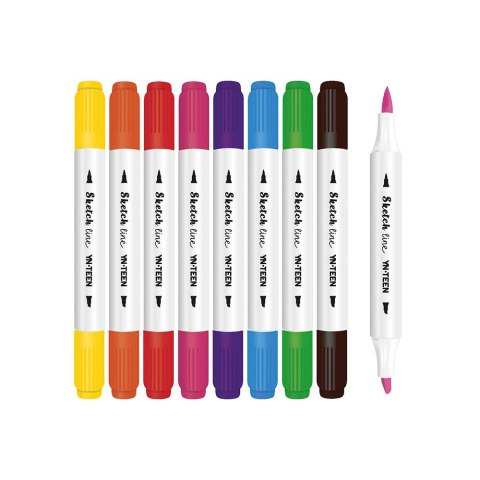 Marker do papieru Yn-teen mix okrągła/ścięta końcówka Marker do papieru Yn-teen mix okrągła/ścięta końcówka