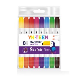 Marker do papieru Yn-teen mix okrągła/ścięta końcówka