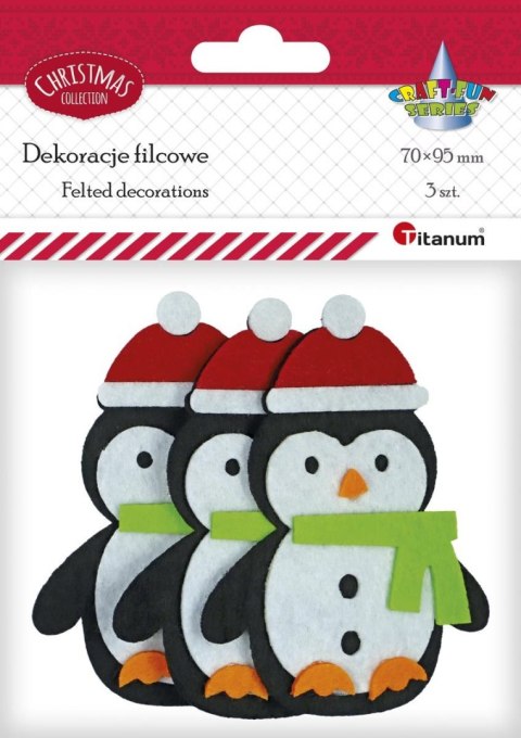 Ozdoba filcowa Titanum Craft-Fun Series pingwiny (EA531) Ozdoba filcowa Titanum Craft-Fun Series pingwiny (EA531)