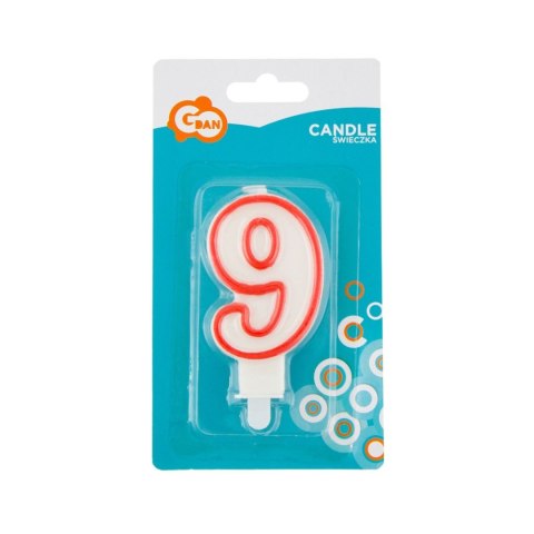 Świeczka urodzinowa Godan CYFERKA (NO200R/9) Świeczka urodzinowa Godan CYFERKA (NO200R/9)