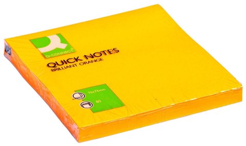 Notes samoprzylepny (karteczki) pomarańczowa 80k [mm:] 76x76 Q-Connect (KF10517)