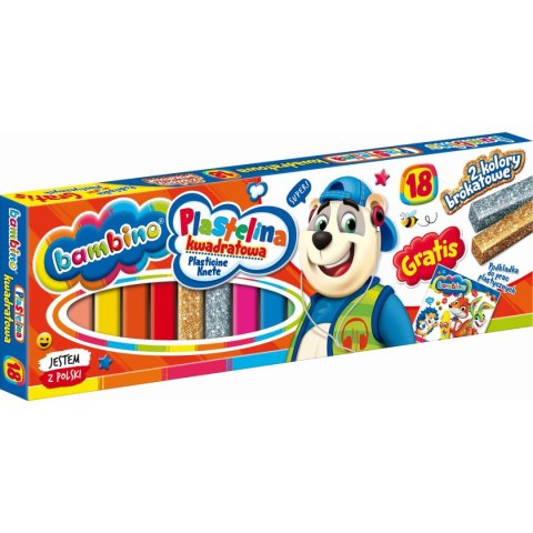 Plastelina St.Majewski 18 kol. BAMBINO mix Plastelina St.Majewski 18 kol. BAMBINO mix