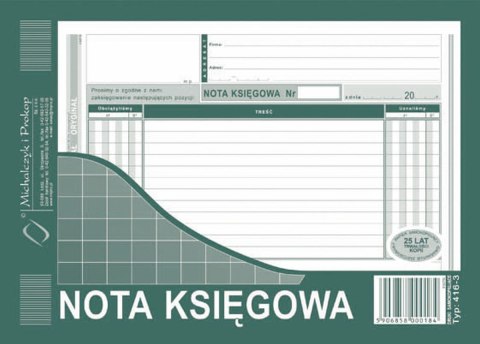 Druk samokopiujący Michalczyk i Prokop S o/1k A5 80k. (416-3) Druk samokopiujący Michalczyk i Prokop S o/1k A5 80k. (416-3)