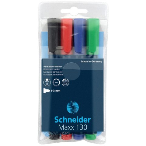 Marker permanentny Maxx 130 mix 1-3mm okrągła końcówka Schneider (SR113094) Marker permanentny Maxx 130 mix 1-3mm okrągła końcówka Schneider (SR113094)