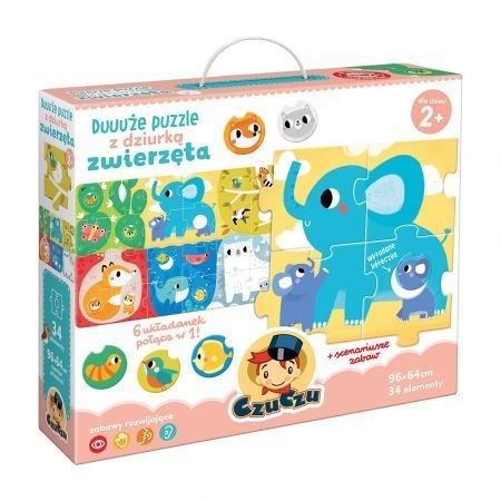 Puzzle Czuczu z dziurką Zwierzęta 34 el. (491545) Puzzle Czuczu z dziurką Zwierzęta 34 el. (491545)