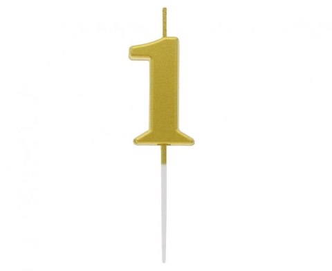 Świeczka urodzinowa Godan piker B&C cyferka 1, metaliczna złota, 9.5x2.3 cm (BH-SPZ1) Świeczka urodzinowa Godan piker B&C cyferka 1, metaliczna złota, 9.5x2.3 cm (BH-SPZ1)