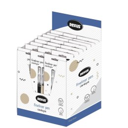 Cienkopis Rexus na blistrze czarny 0,5mm 1kol.