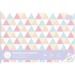 Zeszyt papierów kolorowych PASTEL A5 115g 10k Interdruk