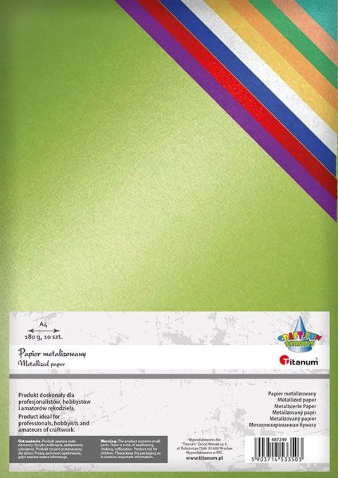 Brystol Titanum Craft-Fun Series Papier metalizowany A4 mix 180g 10k (5903714533503) Brystol Titanum Craft-Fun Series Papier metalizowany A4 mix 180g 10k (5903714533503)
