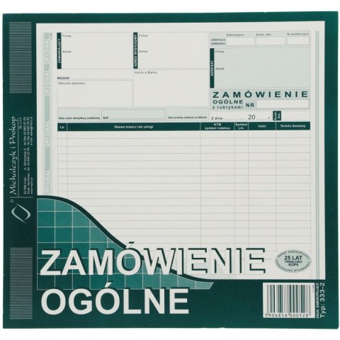 Druk samokopiujący Michalczyk i Prokop S o/1k 2/3 A4 80k. (333-2) Druk samokopiujący Michalczyk i Prokop S o/1k 2/3 A4 80k. (333-2)